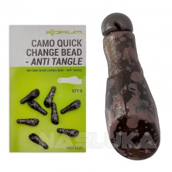 Αντιστρεπτικές χάντρες Korum Camo Quick Change Bead - Anti Tangle - 8 τμχ