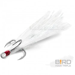 Σαλαγκιές με φτερό Delphin B!rd Triple Hook - 3 τμχ. - White