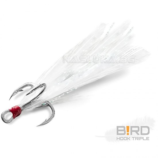 Σαλαγκιές με φτερό Delphin B!rd Triple Hook - 3 τμχ. - White
