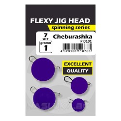 Στρογγυλές μολυβοκεφαλές Life Orange Flexy Jig Head - Purple