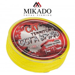 Νήμα για ψάρεμα γουλιανού Mikado Cat Territory Octa Braid Fluo Yellow - 150μ