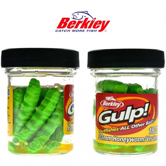 Δόλωμα Σιλικόνης Berkley Gulp HoneyWorm - Chartreuse