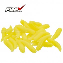 Λευκά σκουλήκια σιλικόνης Filex Maggots - χρώμα FF02 Fluo Yellow