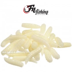 Λευκά σκουλήκια σιλικόνης Filex Maggots - χρώμα FF01 Natur
