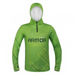 Μπλούζα με κουκούλα και UV προστασία Delphin UV Armor 50+ Neon