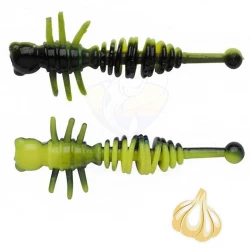 Τεχνητά Σιλικόνης Berkley Larvae 40χλστ, 12 τμχ., Black/Sunshine Yellow
