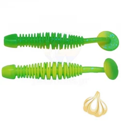 Τεχνητά Σιλικόνης Berkley Leech 50χλστ, 12 τμχ., Spring Green/Sunshine Yellow