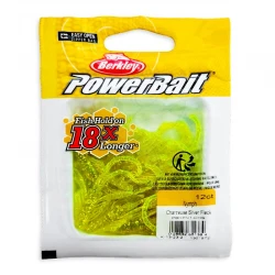 Τεχνητά Σιλικόνης Berkley Powerbait Power Nymph 2εκ, 12 τμχ., χρ΄ώμα Chartreuse Silver Fleck