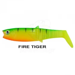 Σετ τεχνητά σιλικόνης Remixon Buster Shad 8εκ, 7 τμχ., χρώμα Fire Tiger