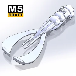 Σιλικονούχα δολώματα M5 Craft Monster Shad 4.0" Chart Green Apple, 4 τεμ.