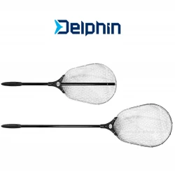 Απόχη με πτυσσόμενο κοντάρι Delphin Alux Tele 44x33