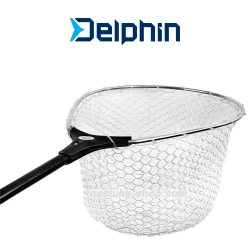 Απόχη με πτυσσόμενο κοντάρι Delphin Alux Tele 55x45