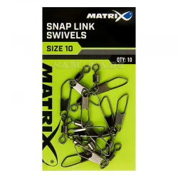 Στριφτάρια με παραμανα Matrix Snap Link Swivels - 10 τμχ