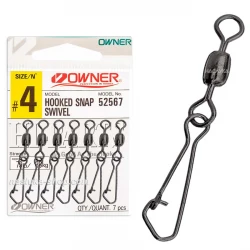 Στριφτάρια Owner Hooked Snap Swivel