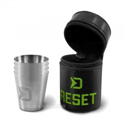 Σετ ποτηριών από ανοξείδωτο χάλυβα Delphin Reset 4in1