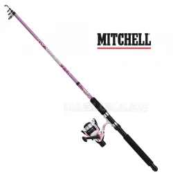 Σετ Ψάρεμα Spinning Mitchell Tanager Pink Camo Tele - 2.40μ 10-30γρ