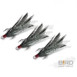 Σαλαγκιές με φτερό Delphin B!rd Triple Hook - 3 τμχ. - Black