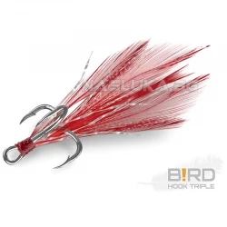 Σαλαγκιές με φτερό Delphin B!rd Triple Hook - 3 τμχ. - Red