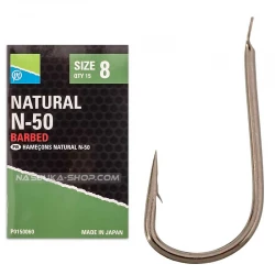Αγκίστρια Preston Innovation Natural N-50 Barbed - 15 τμχ.