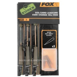 Σετ Αρματωσιές Fox Leadcore Kwik Change Heli Rigs - 50lb