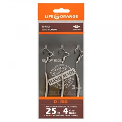 Αρματωσιές για ψάρεμα κυπρίνου Life Orange Carp D-Rig - 3 τμχ