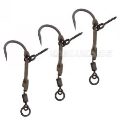 Αρματωσιές για ψάρεμα κυπρίνου Life Orange Carp Ronnie Rig - 3 τμχ