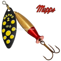 Τεχνητό Mepps Aglia Long Heavy Black/Orange Yellow Dots