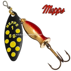 Τεχνητό Mepps Aglia Long Heavy Black/Orange Yellow Dots