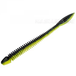 Τεχνητό Σιλικόνης Berkley Powerbait Flail Garlic 5εκ - 12 τμχ - χρώμα Black/Sunshine Yellow