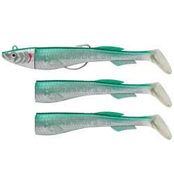 Σετ 3 τμχ Τεχνητά Σιλικόνης και Κεφαλές Jig Berkley Powerbait Power Sardine - 12εκ 15γρ - Ayu Green