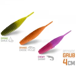 Τεχνητά Σιλικόνης Delphin Stinx Grub 4εκ - 20 τμχ - Orange Cheese