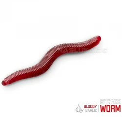Τεχνητά Σιλικόνης Delphin Stinx Worm 4εκ - 50 τμχ - Bloody Garlic