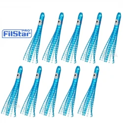 Χταποδάκια σιλικόνης FilStar Shirasu - Blue Glitter - 10 τμχ