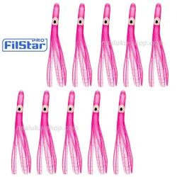Χταποδάκια σιλικόνης FilStar Shirasu - Pink Glitter - 10 τμχ