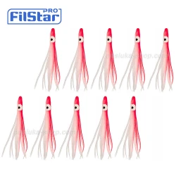 Χταποδάκια σιλικόνης FilStar Shirasu - Red-Luminous Glitter - 10 τμχ