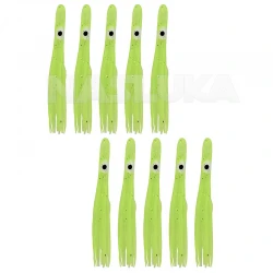 Χταπόδια Σιλικόνης FilStar Shirasu - Chartreuse Glitter - 10 τμχ