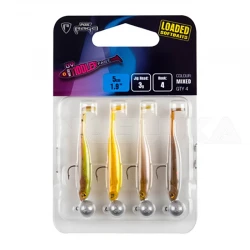 Σετ 4 τμχ Τεχνητά Σιλικόνης Fox Rage Micro Tiddler Fast UV Loaded 5εκ/3γρ - Mixed