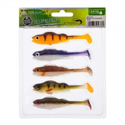 Σετ Σιλικόνες τύπου Mikado Real Fish Perch 8εκ - 5 τμχ.