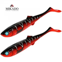 Σετ 2 τμχ. Σιλικόνες Shad Mikado Sicario 14εκ - χρώμα Red Tiger