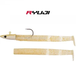 Τεχνητό Σιλικόνης με Κεφαλή  Ryuji Maxfish 2+1 - χρώμα UV Pearl