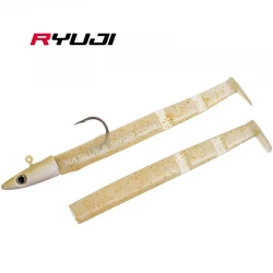 Τεχνητό Σιλικόνης με Κεφαλή  Ryuji Maxfish 2+1 - χρώμα UV Pearl