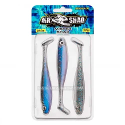 Shads Σιλικόνης Ryuji Mister Shad 10 εκ - 3 τμχ. - Χρώμα Blue Glit