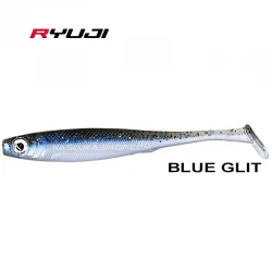 Shads Σιλικόνης Ryuji Mister Shad 10 εκ - 3 τμχ. - Χρώμα Blue Glit