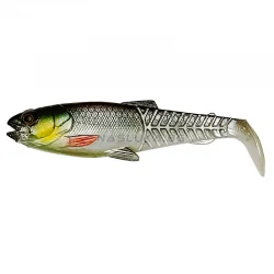 Τεχνητό Σιλικόνης Savage Gear Craft Cannibal PaddleTail - Green Silver UV