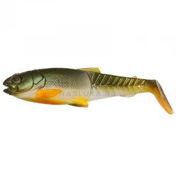 Τεχνητό Σιλικόνης Savage Gear Craft Cannibal PaddleTail - Olive Pearl Hot Orange
