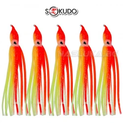 Χταποδάκια σιλικόνης Sokudo - χρώμα Red Glow