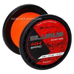 Νήμα για ψάρεμα γουλιανού Mikado Silurus Big Boy Gear 4x Braid - 300μ - Fluo Orange
