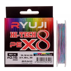 8κλωνο Νήμα Ryuji Hi-Tech Pe x8 Braid - Multi Color - 150μ