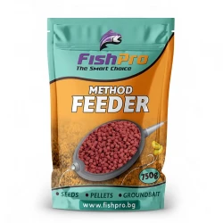 Pellets Feeder 2χλστ FishPro Method Strawberry-Robin Red