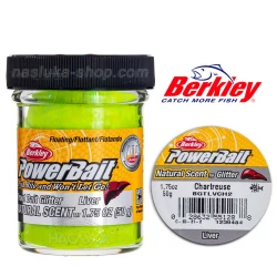 Μαλάγρα Πάστα για ψάρεμα πέστροφα Berlkey Natural Scent,  Liver - Chartreuse